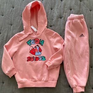Adidas sweatsuit set girls 3T EUC